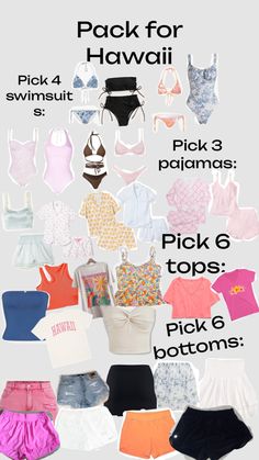 Packing List Hawaii Vacation, Hawaii Must Haves, Cute Hawaii Outfits Vacation, Clothes For Hawaii Vacation, What To Bring To Hawaii, Things To Pack For A Cruise, Hawaii Packing Aesthetic, Things To Pack For Hawaii Vacation, Hawaii Packing List Kids