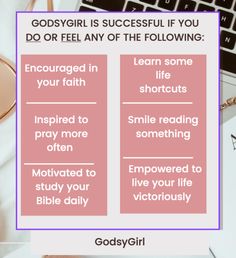 the words god's girl successful if you do or feel any of the following