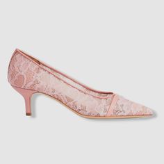 $625 Malone Souliers Women's Pink Rina Lace Mesh Heel Shoes Size EU 37/US 7 Description This pretty pump is crafted from pink lace mesh that's accented by tonal nappa trims. The 45mm kitten heel will work for day or evening Material: Mesh/Nappa Sole and Lining: 100% Leather Style: Kitten Heel Handmade in Italy About Us We sell only 100% authentic clothing from new with tags to gently used. We have a 100% authentic or money back guarantee on every item we sell. Items are listed daily so make sure to put us on your favorite! We have been in business for over 10 years selling tens of thousands of designer items. We strive to meet your designer needs at a quality price! Payment Shipping Returns Payment accepted via paypal, credit/debit card. Shipping is usually within 24 hours of purchase (M-F Feminine Pink Court Shoes With 4-inch Heel, Feminine Pink Low Heel Court Shoes, Luxury Lace Heels With Pointed Toe, Feminine Pink Lace-up Heels, Pink Lace-up Heels For Formal Occasions, Lace Almond Toe Heels, Pink Low Heel Evening Court Shoes, Pink Low Heel Court Shoes For Evening, Pink Evening Court Shoes With Low Heel