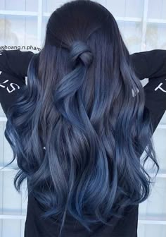 Color For Black Hair, Fall Hair Color Trends, Balayage Hair Dark, Hair Color Purple, Pretty Hair Color, Balayage Hair Blonde, Hair Color Blue