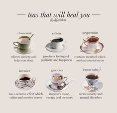 there are many different types of teas that will heal you in the morning or night