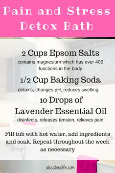 Detox Bath Recipe, Bath Recipes, Natural Detox Drinks, Detox Drinks Recipes, Diffuser Blend, Healthy Detox, Natural Detox