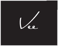 the word vee written in white on a black background