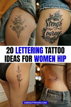 some tattoos that are on the back of women's butts