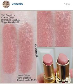 Natural Lip Colors For Fair Skin, Wedding Lip Color, Velvet Teddy Mac, Loreal Color Riche Lipstick, Too Faced Lipstick, Lip Colours, Kawaii Makeup