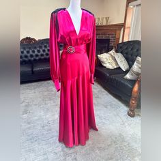 Stunning Fuchsia Dress Bought It From Revolve Worn Once Like New Bronx And Banco Dresses, Bronx And Banco, Fuchsia Dress, Buy Dress, Bronx, Wearing Dress, Limited Time, New Color, Long Sleeve Dress