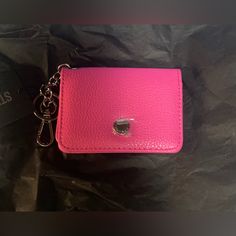 Steve Madden Magenta Wallet/Card Case New With Tag This Is A Trendy And Fun Steve Madden Wallet/Card Holder. It Contains A Id Window For Id, Drivers License, Etc. 4 Card Slots 1 Clear Id Slot Silver Hardware With Keychain And Clip Snap Closure 4”W 3”H Pink Card Holder With Interior Key Chain As Gift, Silver Card Holder For Everyday Use, Silver Rectangular Wallet For Everyday Use, Silver Rectangular Wallet For Daily Use, Rectangular Silver Wallets For Everyday Use, Silver Rectangular Wallet For Everyday, Rectangular Silver Wallet For Everyday Use, Silver Wallet With Card Slots For Daily Use, Steve Madden Wallet