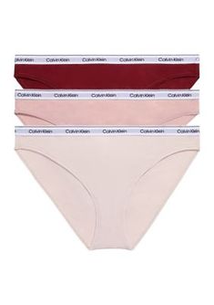 Capped with a modern logo design, the Calvin Klein bikini is crafted with an extra soft cotton stretch blend for breathable comfort. Made with Calvin Klein's iconic waistband for a flexible fit. | Calvin Klein Women's Modern Logo Cotton Bikini Panties - 3 Pack, Medium Calvin Klein Seamless Cotton Bottoms, Calvin Klein Cotton Bottoms With Logo Waistband, Cotton Briefs With Logo Waistband, Calvin Klein Cotton Brief Bottoms, Stretch Cotton Calvin Klein Bottoms, Calvin Klein Stretch Cotton Bottoms, Modern Logo Design, Calvin Klein Woman, Modern Logo