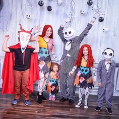 The Nightmare Before Christmas Party, Nightmare Before Christmas Sally Costume, Jack Skellington Halloween Costume, Nightmare Before Christmas Party, Family Halloween Costume Ideas, Skellington Costume, Family Themed Halloween Costumes, Nightmare Before Christmas Costume, Jack Skellington Costume