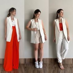 Blazer Sleeveless Outfits, How To Style A Blazer Vest, Sleeveless Blazer Outfit Work, Vest Outfits For Women Work, White Sleeveless Blazer Outfit, Sleeveless Blazer Dress Outfits, Vest Blazer Outfit, Blazer Vest Outfits For Women