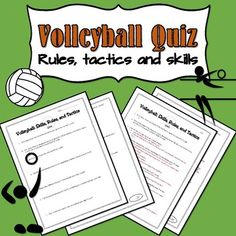 volleyball quiz rules, practices and skills for students to use in the sport field or on the court