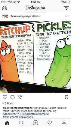 the screen is showing pictures of pickles and other cartoon characters on it's display