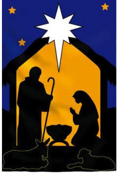 a nativity scene with the birth of jesus