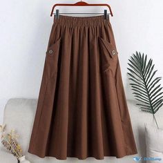 Orcajump - Professional Womens Workwear Skirt with Functional Pockets, Button-down Closure, and Elastic Waistband Workwear Skirt, Womens Workwear, Work Wear Women, Types Of Skirts, A Line Skirt, Dance Wear, A Line Skirts, Denim Skirt, Print Dress