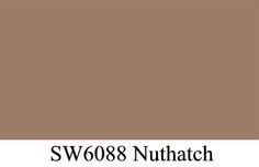 a brown color with the words sw 6008 nuthatch