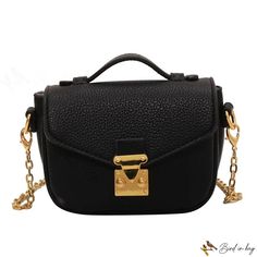 Bird in Bag - Lychee pattern bag female new fashion chain female bag simple shoulder bag crossbody bag Pattern Bag, Faux Leather Top, Street Trends, Purse Styles, Mini Crossbody Bag, Mini Crossbody, Black Cross Body Bag, Bird In Bag, Chain Styles