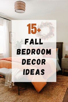 Autumn Theme Bedroom, Thanksgiving Bedroom Decor, Fall Bedding Bedrooms Cozy, Bedroom Fall Decorations, Cozy Autumn Bedroom, Cute Fall Decorations