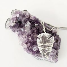 MANIFESTATION Clear Quartz Arrowhead Wire Wrapped Necklace Wrapped Necklace, Wire Wrapped Necklace, Timeless Accessories, Wire Wrapped Pendant, Elegant Jewelry, Steel Chain, Daily Reminder