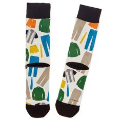 Details These fun socks could not be more perfect for a devoted fan of the "Friends" television show! Channel your inner Joey when you proudly wear these novelty crew socks featuring colorful pieces of clothing and Joey's iconic quote from the memorable episode "The One Where No One's Ready." Makes a great gift for fans of the popular sitcom. Novelty crew socks feature design of clothing and an iconic quote by Joey Tribbiani from the "Friends" television series. On socks: Could I BE wearing any more clothes? Reinforced toes and heels. Polyester, cotton, rubber, spandex. Machine washable. Imported. One size fits most adults. Joey Quotes, Friends Episode, Friends Episodes, Joey Tribbiani, Pieces Of Clothing, Fun Socks, The One Where, Cool Socks, Television Show