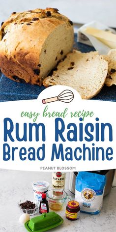 an easy recipe for bread raisin bread machine is shown with the title overlay