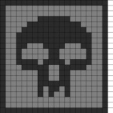 the skull is made out of squares