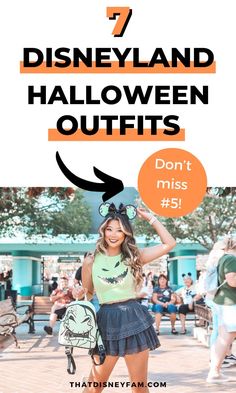 disneyland halloween outfits for adults and kids with text overlay that reads, 7 disney land halloween outfits don't miss 5