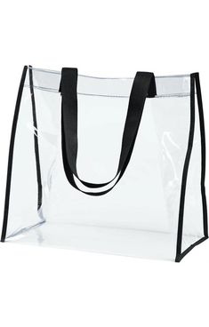 Clear Bags Durable Clear Plastic Sturdy Webbing Clear Backpacks, Clear Stadium Bag, Liberty Bag, Stadium Bag, Clear Tote Bags, Pvc Bag, Shopping Totes, Bags Aesthetic, Zippered Tote