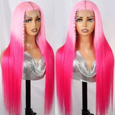 PRICES MAY VARY. 【Synthetic Lace Front Wig】New 13x3.5 lace front wig, 24 inch long straight hair, pre plucked natural hairline, human hair shine, natural & soft, easy to detangle, beginners friendly 【Realistic Appearance】Made with heat resistant synthetic hair, this pink lace front wig is designed to look and feel just like natural real hair, with a soft and silky texture that's comfortable to wear all day long 【Easy to Install】This ombre pink lace front wig comes with a pre plucked hairline, reducing the additional customization. The visible HD lace makes it comfortable to wear and easy to work with during installation. Adjustable straps and combs can help adjust and anchor the wig in place 【Comfortable Fit】Hand-tied lace front structure, 13x3.5 lace parting space; the lace melts nice & b Straight Hair Ombre, Pink Lace Front Wig, Pink Lace Front, Hair Ombre, Long Straight Hair, Synthetic Lace Front Wigs, Lace Front Wig, Straight Hair, Pink Lace