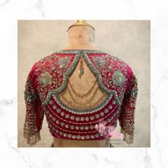 Heavy Stone Work Blouse Designs, Pink Bridal Blouse Designs Heavy Work, Aari Blouse Back Neck Designs, Heavy Bridal Aari Work Blouse Designs Back Neck, Heavy Bridal Blouse Designs, Latest Bridal Blouse Designs Heavy Work, Pink Bridal Blouse