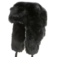 Black Pilot Hat, Hat With Ear Flaps, Fur Trapper, Fur Trapper Hat, Funky Hats, Crown Cap, Hunting Hat, Aviator Hat, Mens Fur