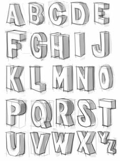 Curlicues  EFB 3d Tipografi, Graffiti Creator, Hand Lettering Alphabet Fonts, Alfabet Font, Tipografi 3d, Lettering Styles Alphabet, Lettering Guide, Writing Fonts, Graffiti Lettering Fonts