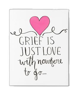 a pink heart with the words,'guilt is just love with nowhere to go '