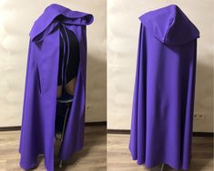 Purple cloak Purple cape Raven cape Raven cosplay Raven Teen Titans Cosplay Purple Hooded Cape Halloween costume Superhero Cosplay Medieval We can do any size. We can do any color. Please message me whith any additional questions and I will be happy to accomadate Your needs. To ensure the correct fit, send me please the following measurements: - height, - chest circumference, - necessary length of cloak. Back to my MustHaveCo shop: https://www.etsy.com/shop/MustHaveCo?ref=seller-platform-mcnav T Halloween Costume Superhero, Raven Teen Titans Cosplay, Enchantress Costume, Cosplay Raven, Purple Cloak, Handmaids Tale Costume, Teen Titans Cosplay, Raven Costume, Teen Titans Raven