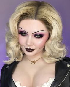 Tiffany And Chucky Aesthetic, Tiffany Valentine Hair, Chuckys Wife Halloween, Tiffany Valentine Cosplay, Chukys Bride Costume, Tiffany Bride Of Chucky Makeup, Chuckies Bride Costume, Chucky Wife Costume