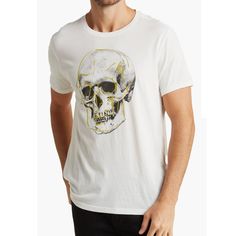 John Varvatos Skull Outline Sketch Crew Tee A Large Grey Skull Image With A Loosely Sketched Yellow Outline On Front Chest Banded Crew Collar T-Shirt Short Sleeves; Straight Hem 100% Cotton; Machine Wash Cold Color Is 103 Salt; Mpn Is Kg6539z3-Kw3b1 100% Authentic John Varvatos Merchandise; Brand New With Tags 1145pm Marketplace Fashion Is Proud To Offer Super Quick, Professionally Packaged Shipments That Are Sure To Delight! Skull Outline, Collar T Shirt, Collar Tshirt, John Varvatos, Men Short Sleeve, Yellow White, Mens Short, Salt, Tee Shirts