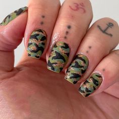 Camouflage Nail Art: Because Blending in Is so Last Season – DTK Nail Supply Pink Gellac, Band Nails