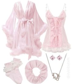 Fancy Pjs, Spoiled Princess, Fancy Robes, Night Wear, Claw Clips, Pink Outfits, Really Cute Outfits