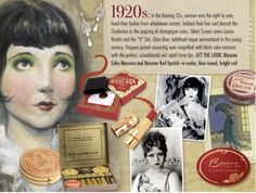 1920’s Makeup, 1920s Makeup, Makeup History, Besame Cosmetics, Makeup Ads, Louise Brooks, Cosmetics Industry