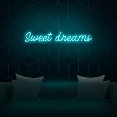 'Sweet Dreams' Neon Sign - Nuwave Neon Neon Gas, Youre Like Really Pretty, Work Hard Stay Humble, Neon Artwork, Spa Ideas, Fun Nursery, Love Neon Sign, Stay In Bed, Led Neon Lighting