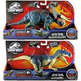 two dinosaur toys are shown in the packaging