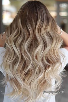 Blonde Balayage Hair Color Ideas: Inspiration & Trends - Puqqu Hombre Blonde Hair, Creamy Blonde Hair Dark Roots, White Blonde Balayage On Brown Hair, Color Correction Hair Dark To Light, Long Balayage Hair Blonde, Light Brown And Blonde Balayage, Balayage Ice Blonde, High Balayage Blonde, Warm Balayage Blonde