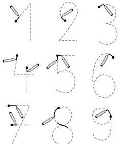 the numbers and letters are drawn with scissors