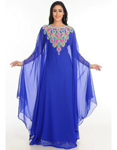 Subhanallah Muslimah Royal Blue Georgette Hand Zari Embroidery Farasha 👗 Order Online latest Embroidered Kaftan which are made up from best quality fabrics with latest styles from our large collections at arabicattire.com Shop Now : https://bit.ly/3A9Hfmg Buy online @ $72.5 #kaftandressonlineindia #kaftandressesfromdubai #kaftaneveninggown #kaftanimages #kaftanindiaonline #kaftanonlineindia #kaftanstorenearme #kaftanstyledresses #kaftanstyles #kaftansuit #moderncaftandress Dresses For Women Indian, Embroidered Hijab, Crystals Decor, Kaftan Style Dresses, Beaded Work, Work Women, Modest Evening Dress, Zari Embroidery, Kaftan Style