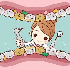 Care Thoughts, Teeth Quotes, Dentist Cartoon, Dental Wallpaper, Logo Dental, Dentist Art, Tooth Cartoon, Dental Implants Cost, Dental Fun