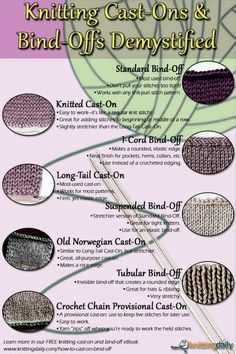 knitting cast - ons and bind - offs demysted by david c o'connor