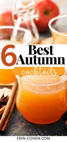 A collection of fall cocktails featuring vibrant autumnal colors, garnished with cinnamon sticks and orange slices, perfect for cozy gatherings. Fall Cocktails Easy, Whisky Sour, Big Crowd, Best Cocktail Recipes, Bourbon Cocktails