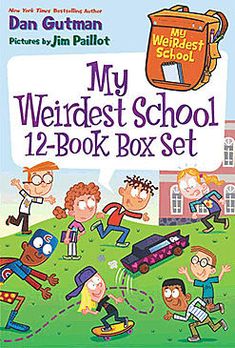 the children's book cover for my weirdest school 12 - book box set