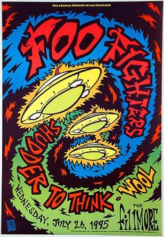 a concert poster for foor and friends, featuring an image of the band's logo