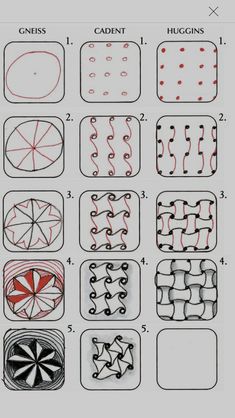 the diagram shows how to draw different shapes