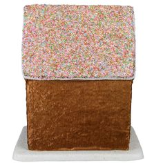 a cake with sprinkles on top of it